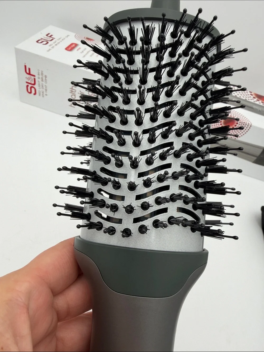 SLF Red Light Therapy 5-In-1 Ionic Dry Hair Brush & Heat Combo
